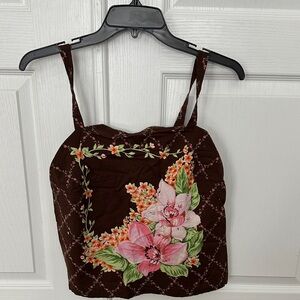 GAP Brown Floral Camisole Top